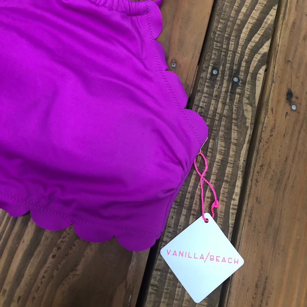 NWT Vanilla Beach fuchsia pink bathing suit top - Picture 5 of 15